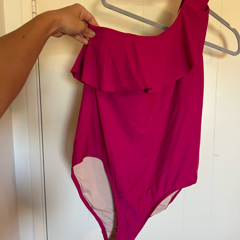 Kona Sol Kids Fuchsia One-Shoulder Bodysuit